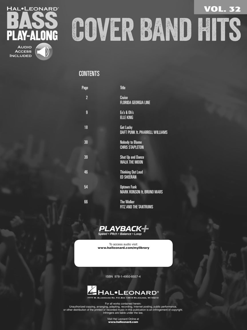 Cover Band Hits Bass Playalong Bk/Ola