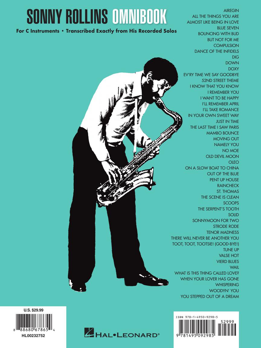 Sonny Rollins Omnibook C Instruments