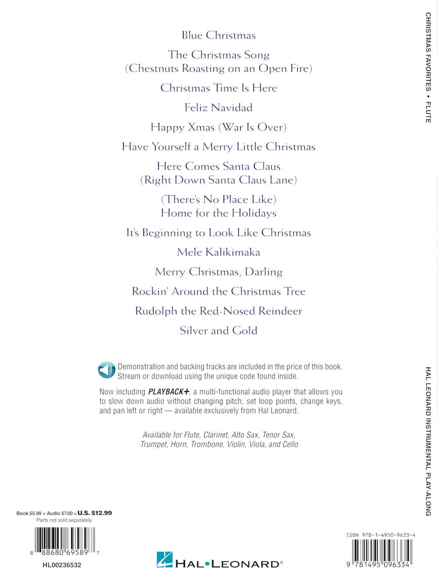Christmas Favorites For Flute Play Along Book/Ola