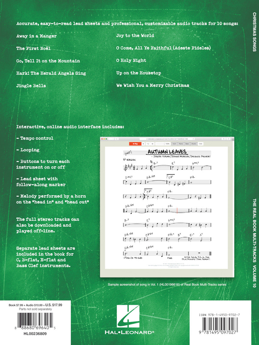 Christmas Songs Play Along Volume 10 Book/Olm