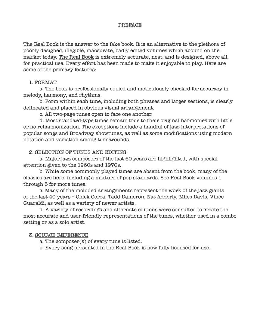 The Real Book - Volume 6 C Instruments Sixth Edition (400 Songs)