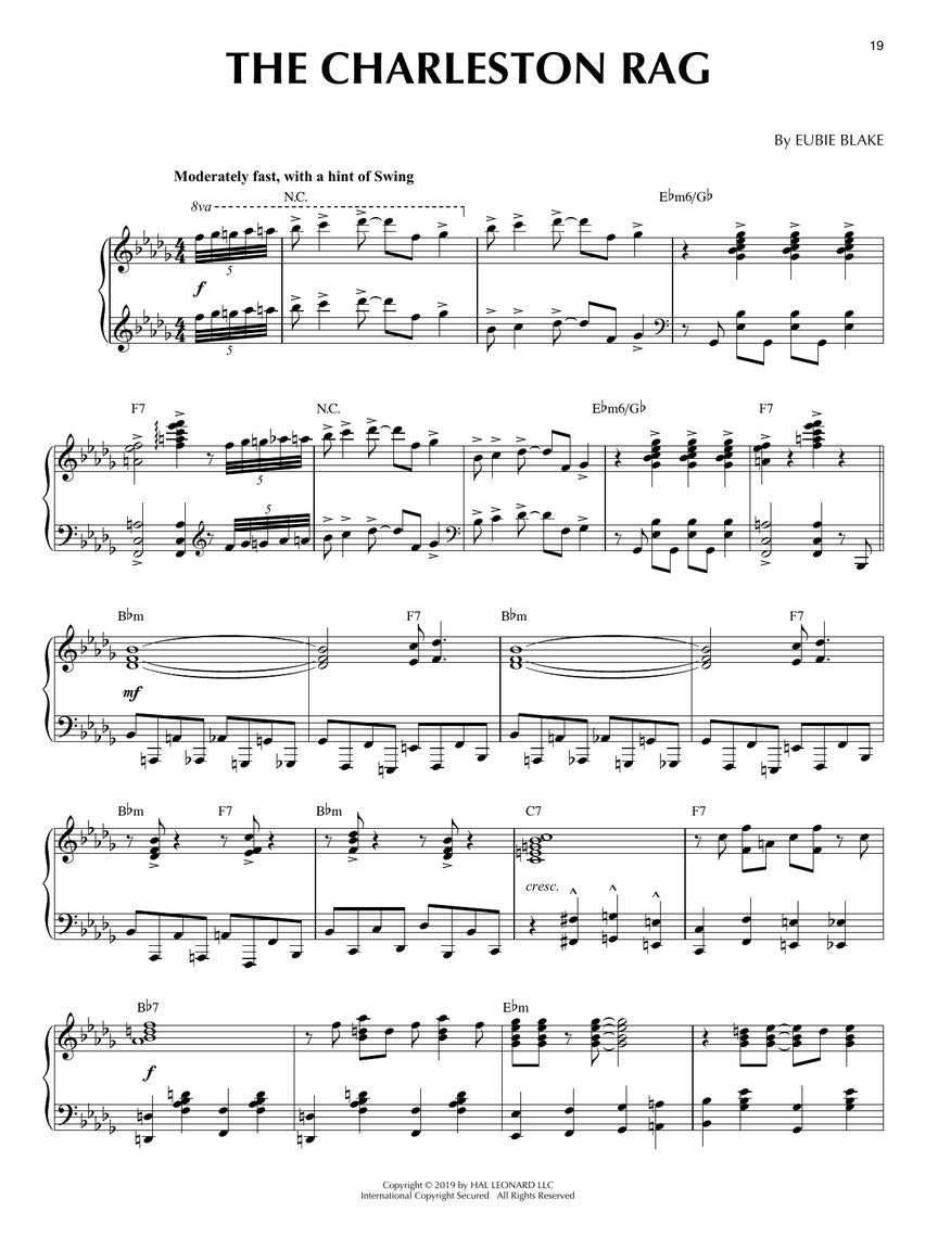 Ragtime - Jazz Piano Solos Series Volume 55 Book