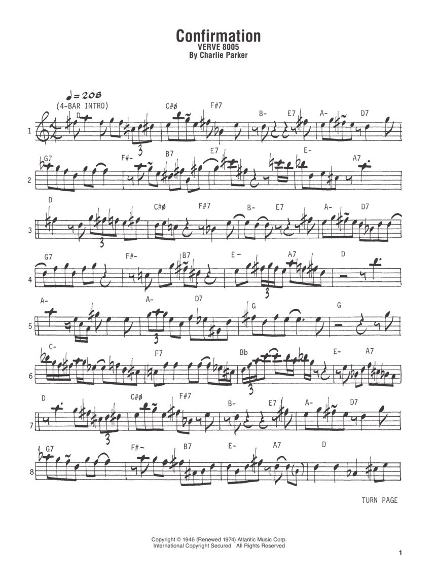 Charlie Parker Omnibook Volume 1 - E Flat Instruments Book/Ola