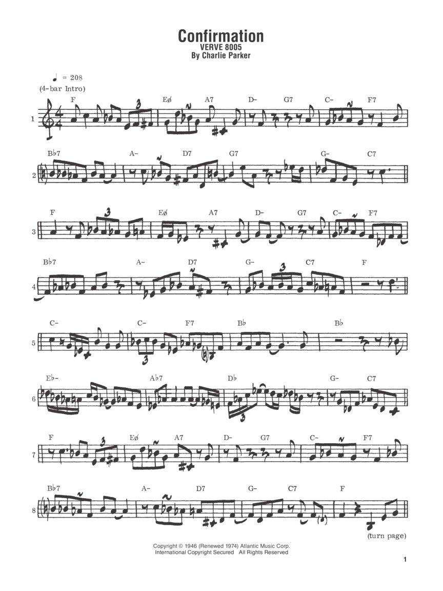 Charlie Parker Omnibook Volume 1 - For C Instruments Book/Ola (60 Songs)