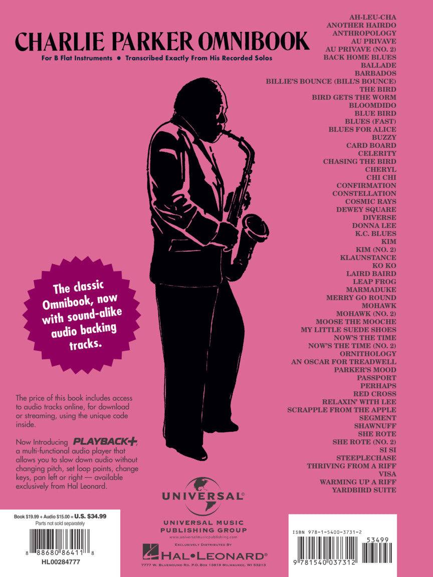 Charlie Parker Omnibook Volume 1 - B Flat Instruments Book/Ola