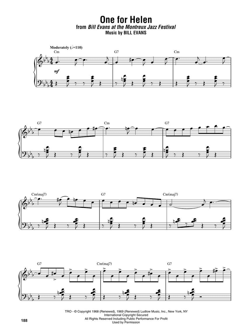 Bill Evans Omnibook for Piano (40 Songs)