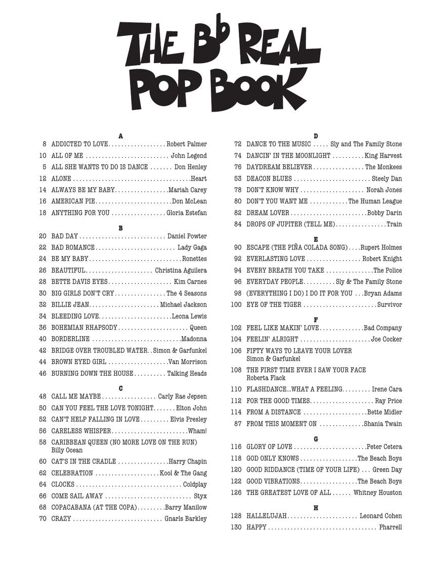 Real Pop Book Volume 1 For B Flat Instruments