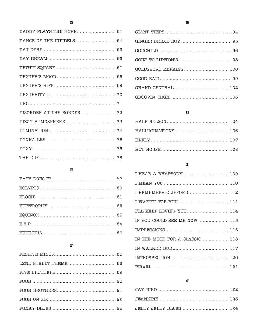 The Real Bebop Book - B Flat Instruments (200 Songs)