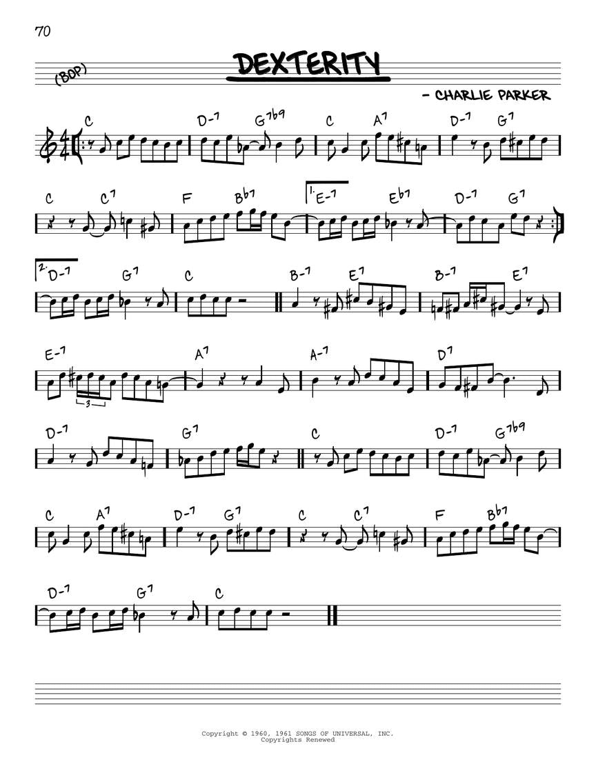 The Real Bebop Book - B Flat Instruments (200 Songs)