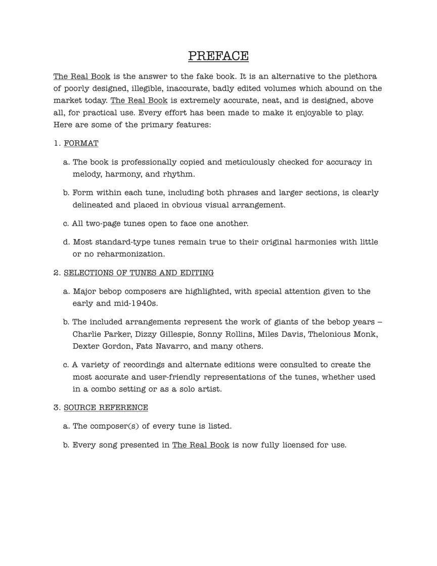 The Real Bebop Book For E Flat Instruments