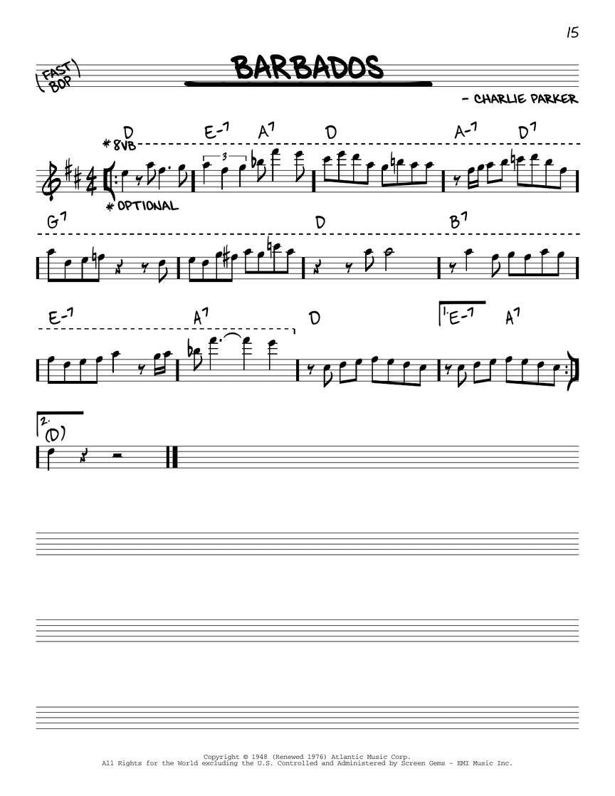 The Real Bebop Book For E Flat Instruments