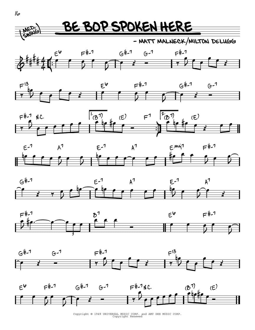 The Real Bebop Book For E Flat Instruments