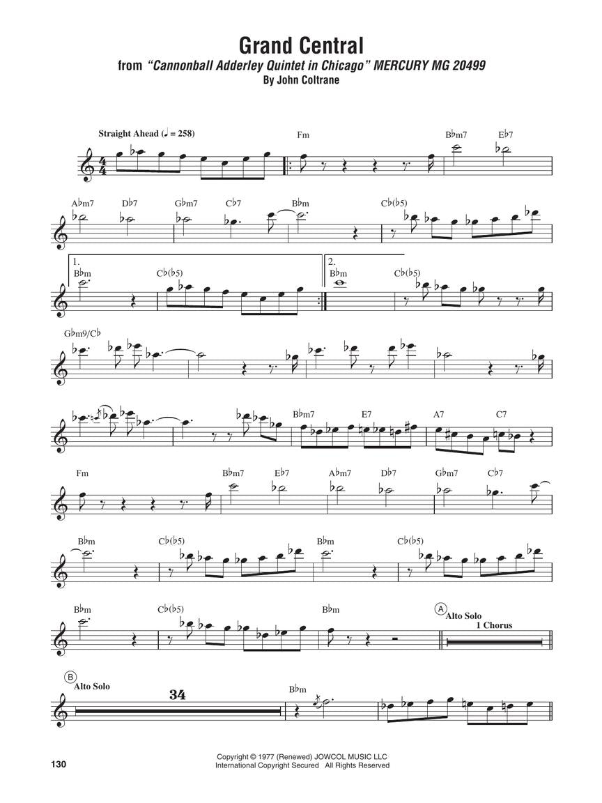John Coltrane Omnibook For C Instruments