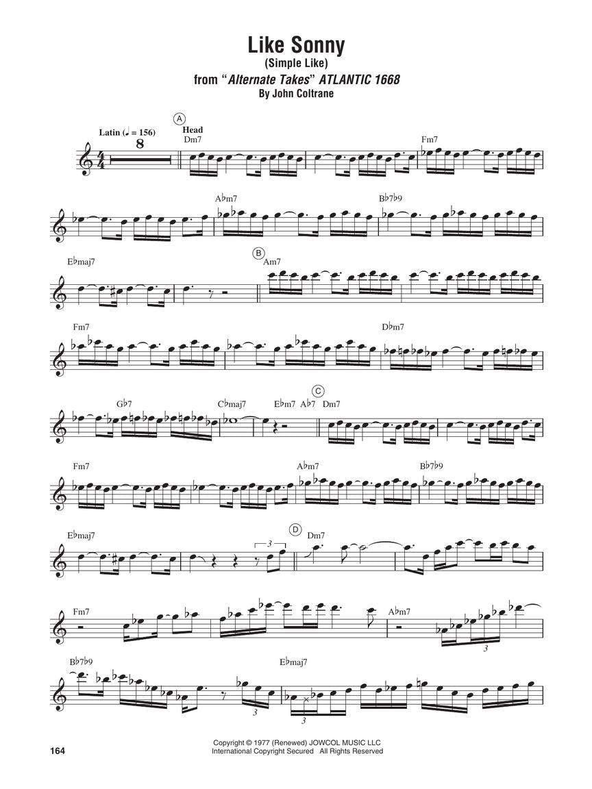 John Coltrane Omnibook For C Instruments