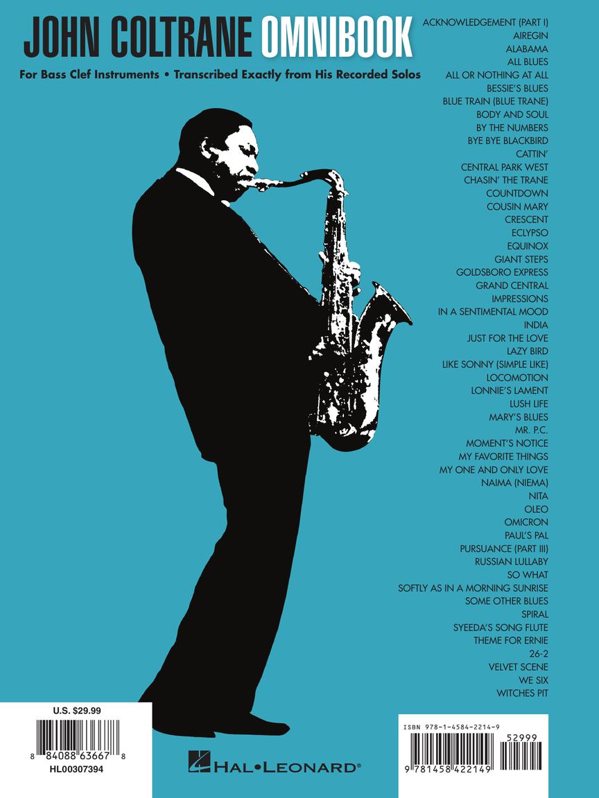 John Coltrane Omnibook - Bass Clef Instruments (52 Songs)