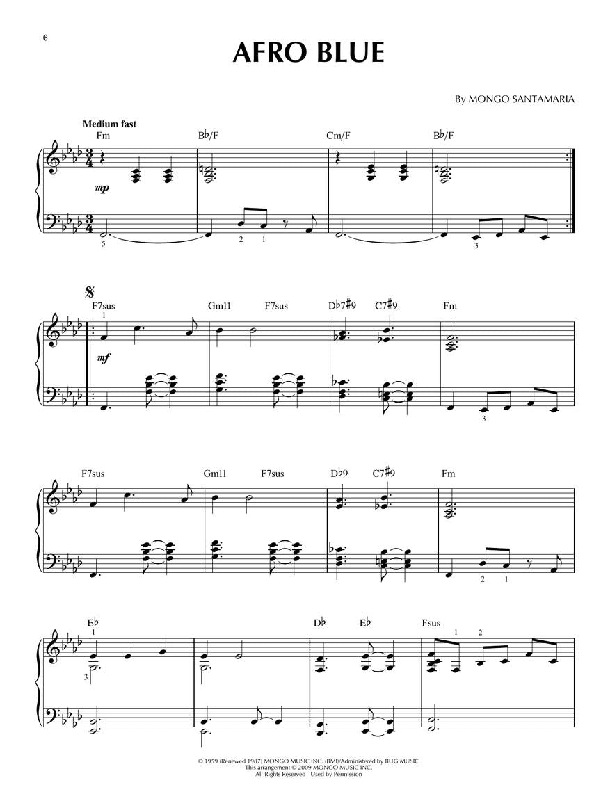 Latin Jazz - Jazz Piano Solos Series Volume 3 Book
