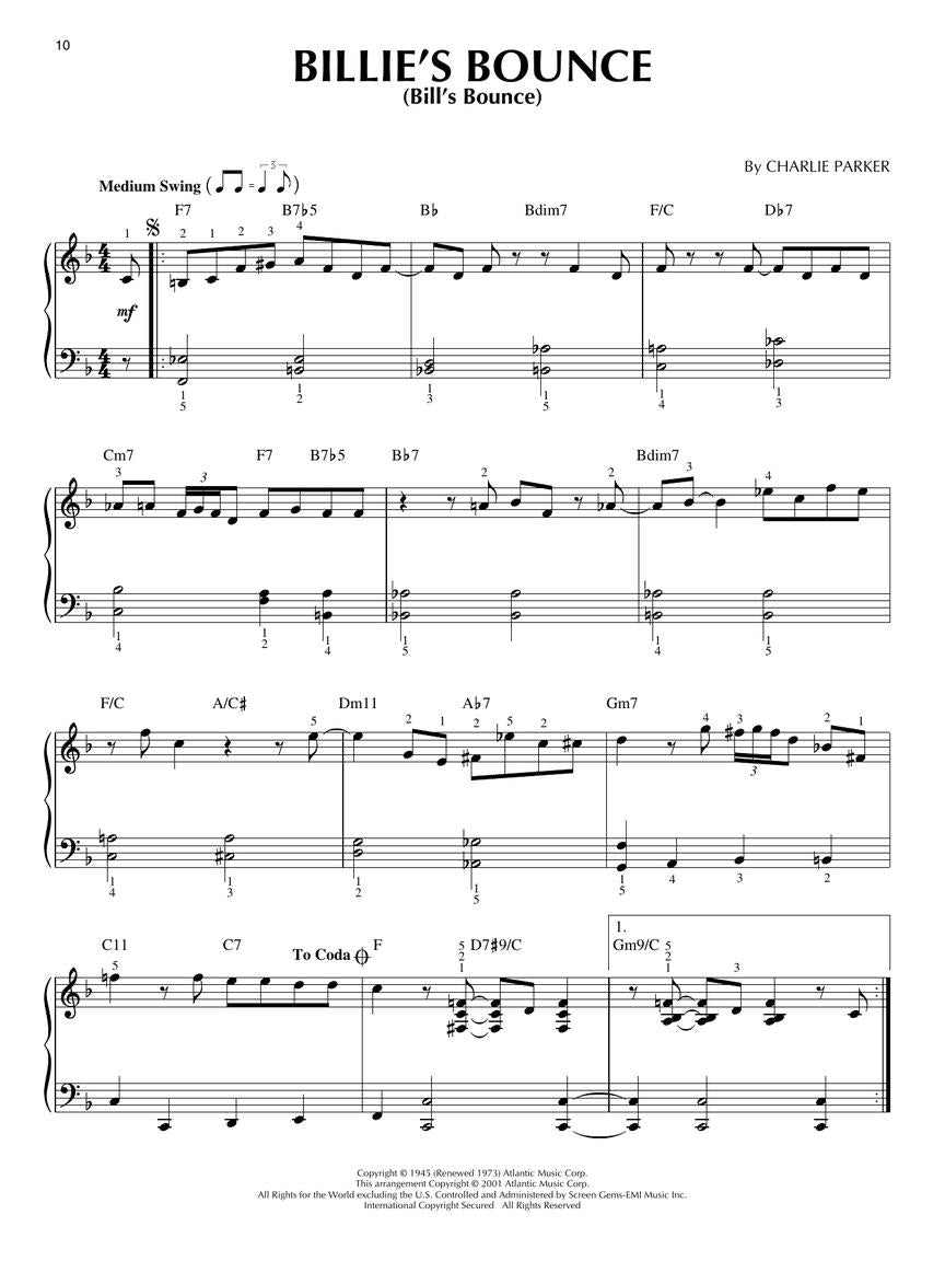 Bebop Jazz -  Jazz Piano Solos Volume 4 2nd Edition Book