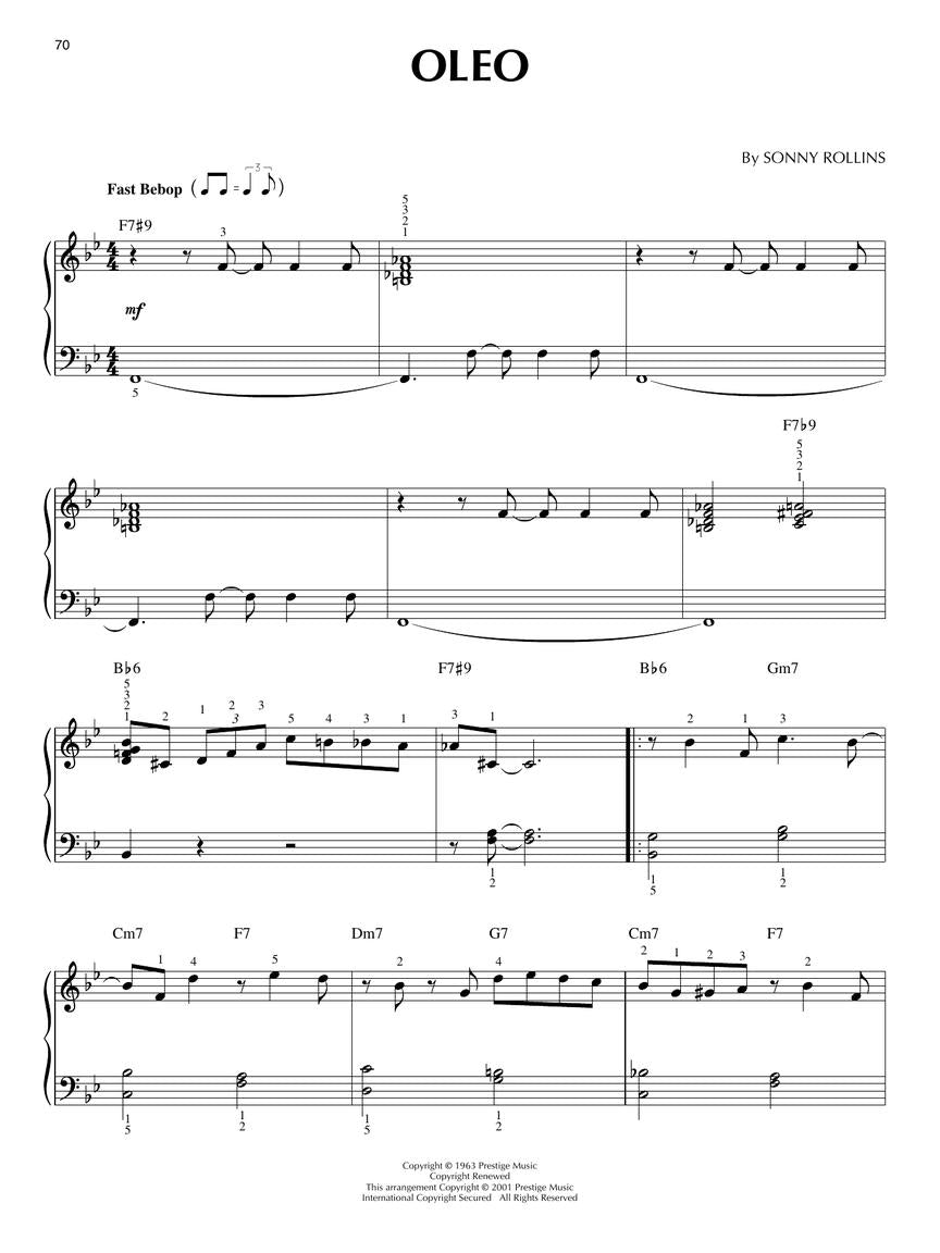 Bebop Jazz -  Jazz Piano Solos Volume 4 2nd Edition Book