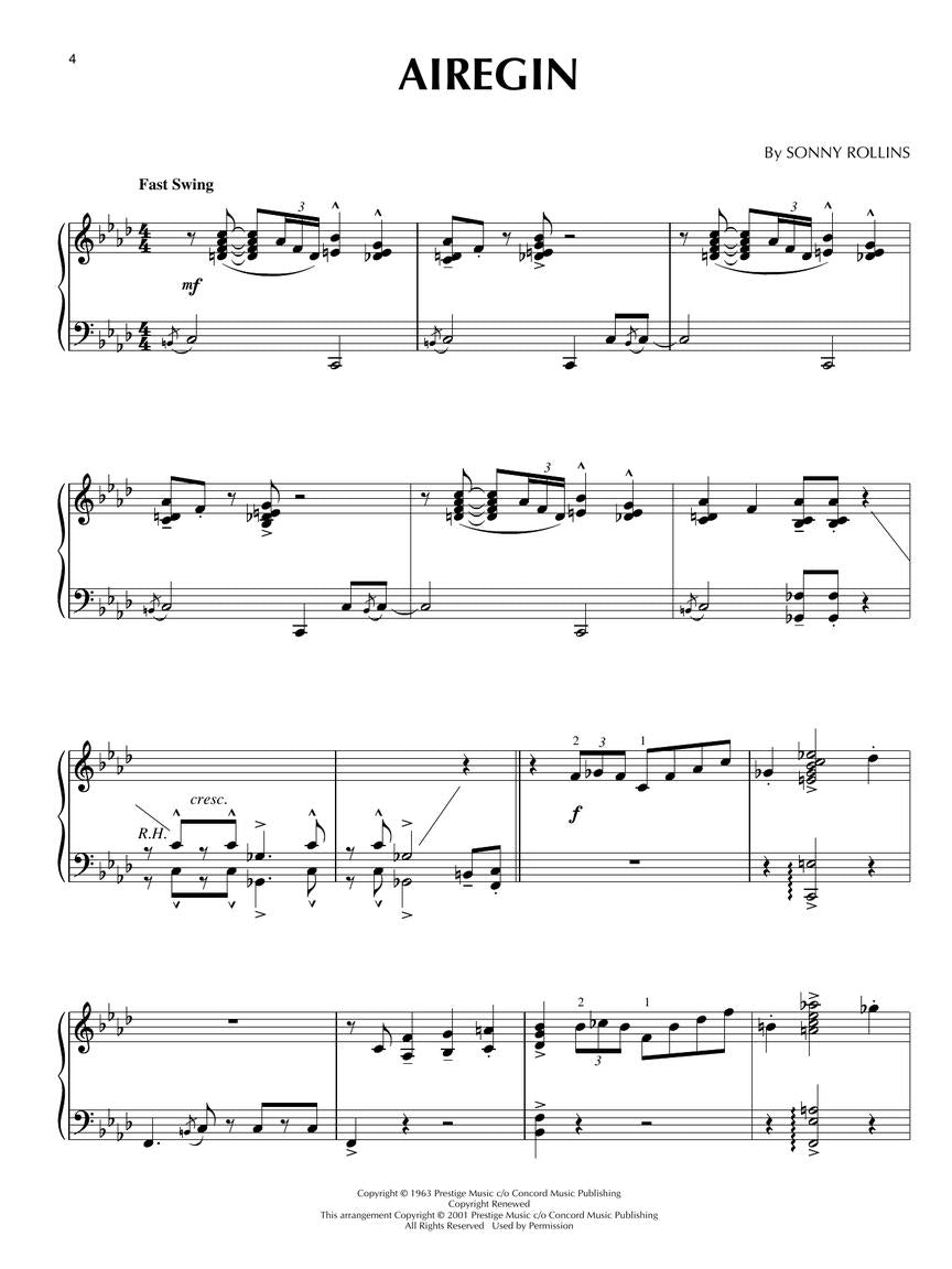 Hard Bop - Jazz Piano Solos Volume 6 2nd Edition Book
