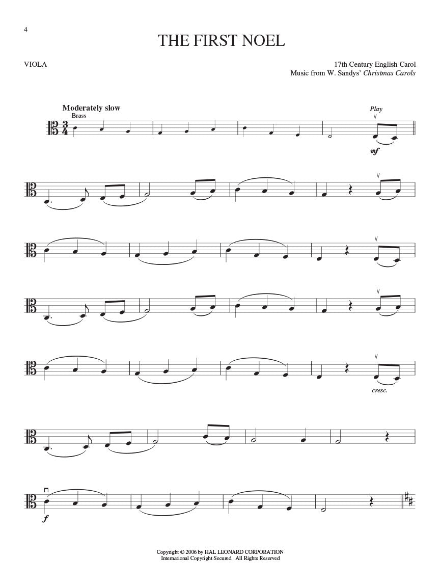 Christmas Carols For Viola Play Along Book/Cd