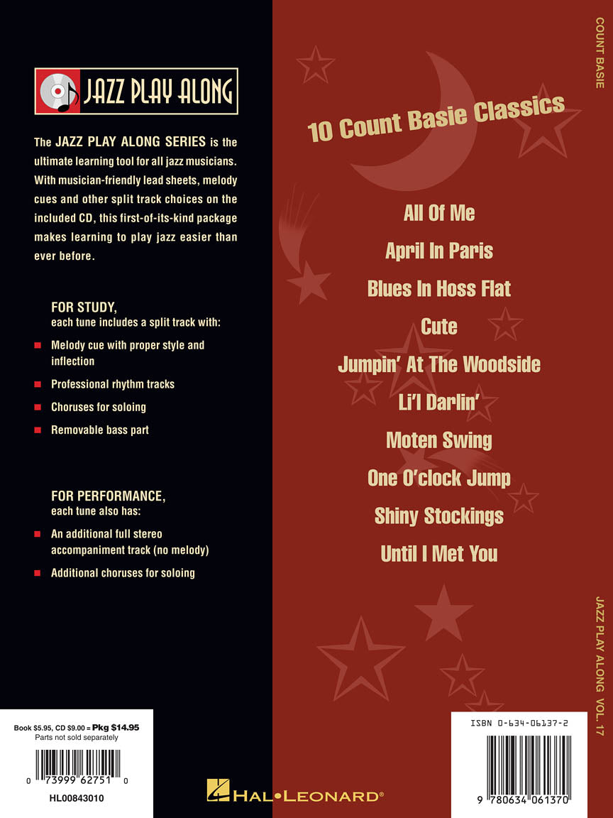 Count Basie - Jazz Play Along Volume 117 Book/Cd