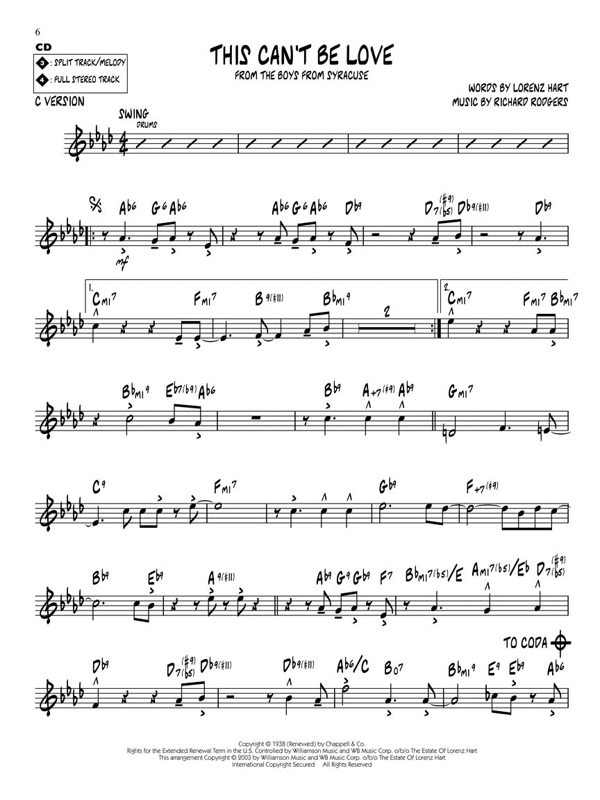 Rodgers And Hart Classics - Jazz Play Along Book/Cd