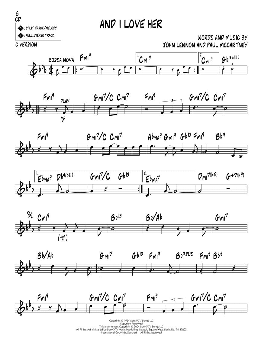Lennon & McCartney - Jazz Play Along Volume 29 Book/Cd
