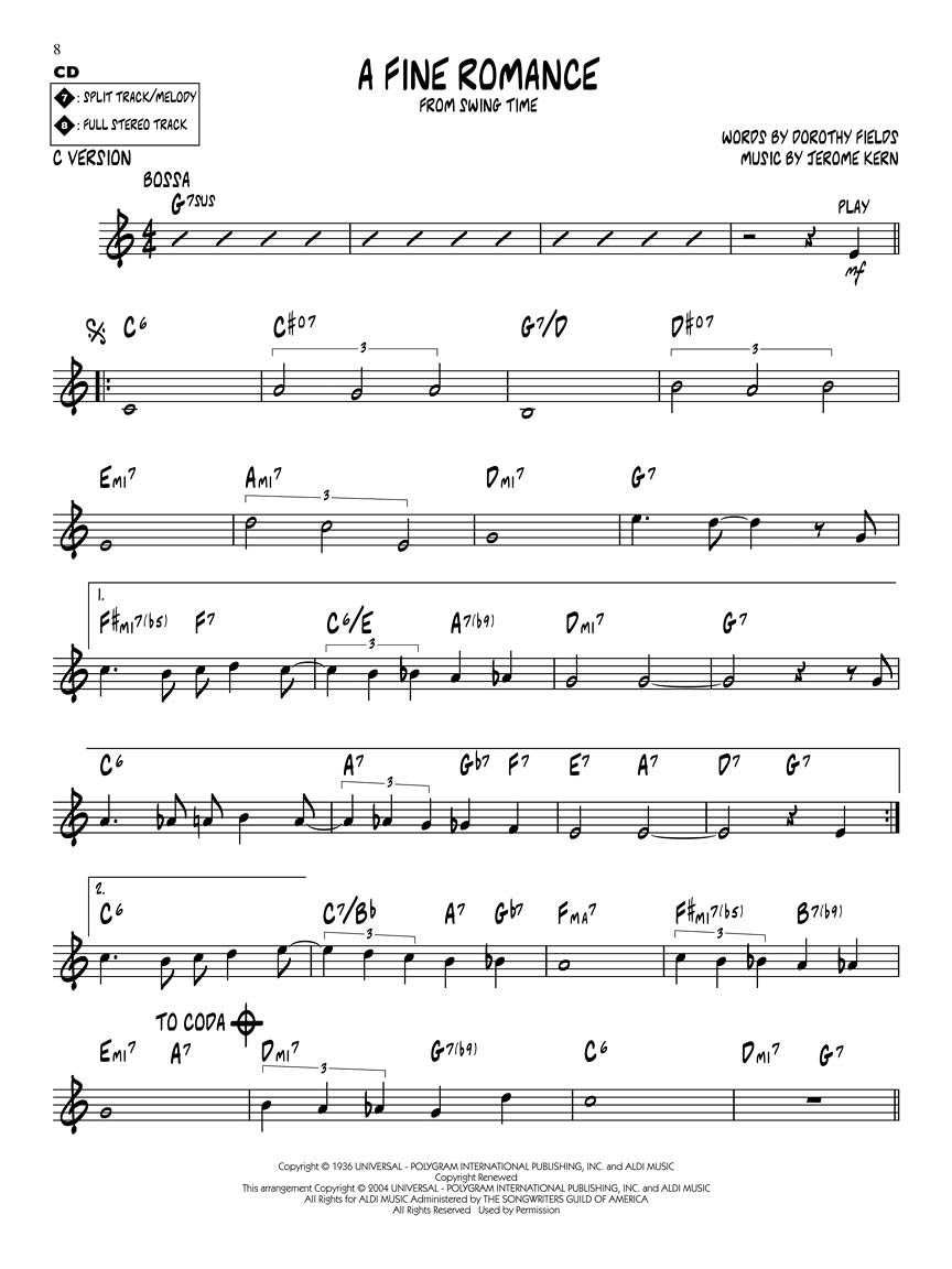 Jerome Kern - Jazz Play Along Volume 39 Book/Cd
