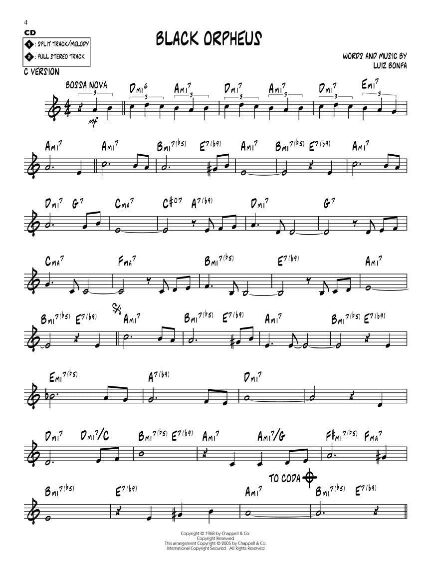 Bossa Nova Jazz Play Along Volume 40 Book/Cd