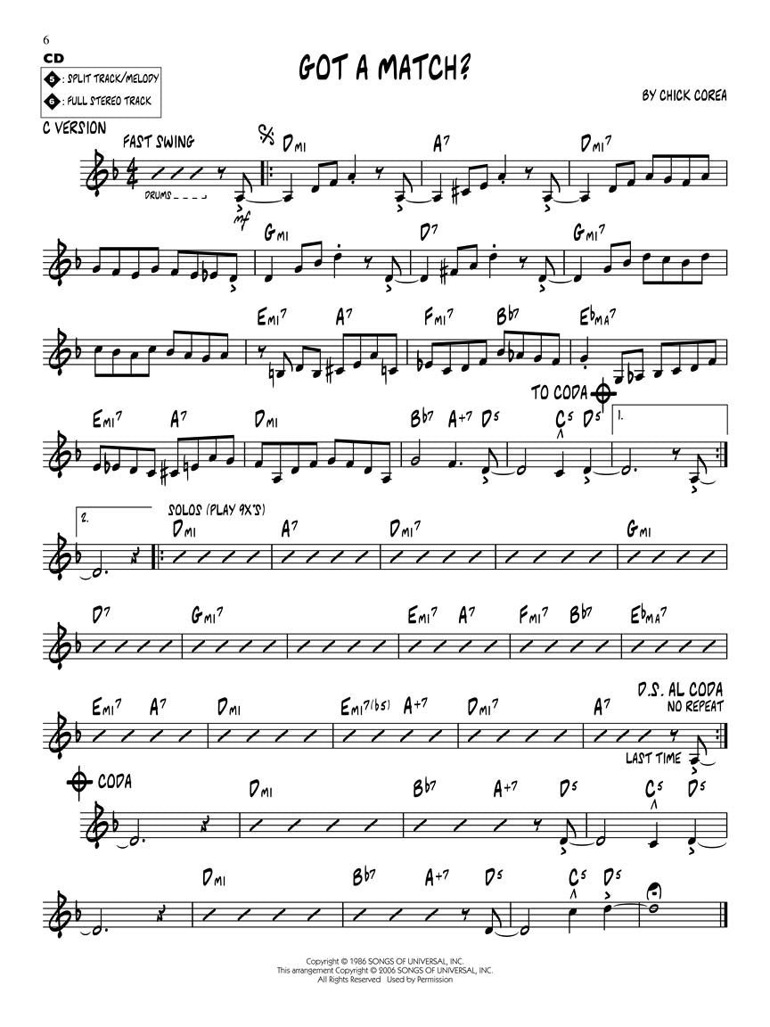 Jazz Rock Fusion - Jazz Play Along Volume 62 Book/Cd