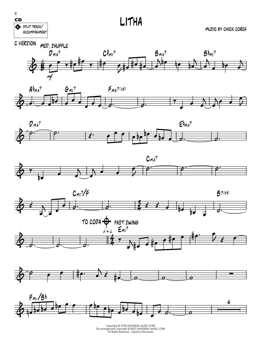 Chick Corea - Jazz Play Along Volume 67 Book/Cd