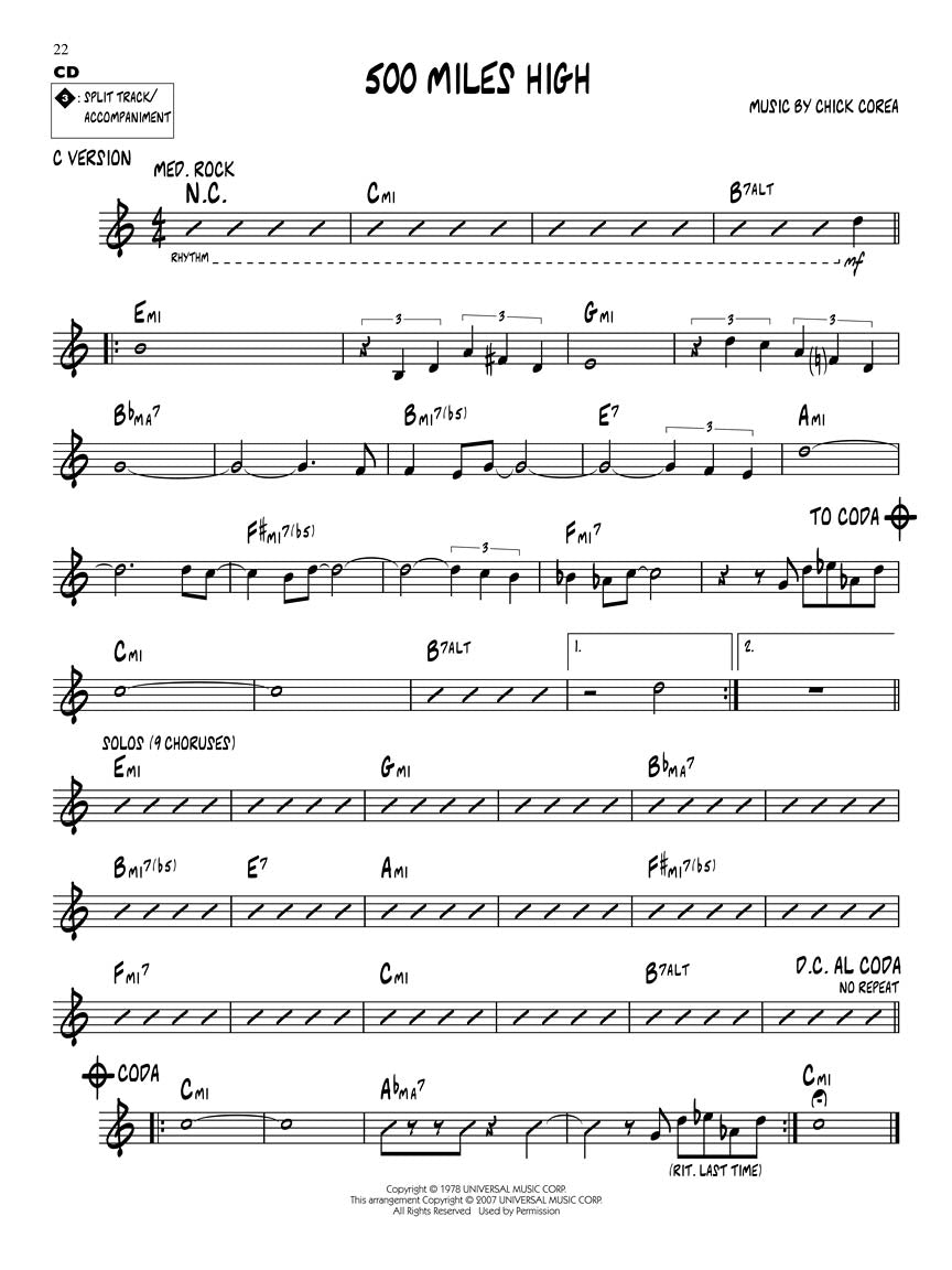 Chick Corea - Jazz Play Along Volume 67 Book/Cd