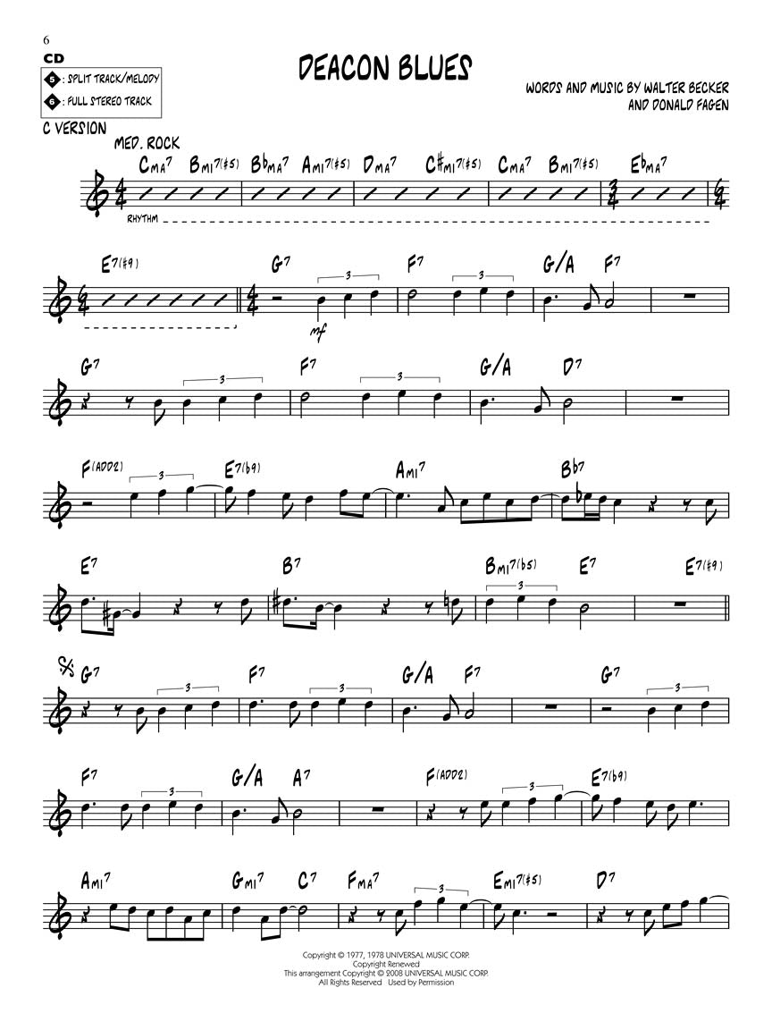 Steely Dan - Jazz Play Along Volume 78 Book/Cd