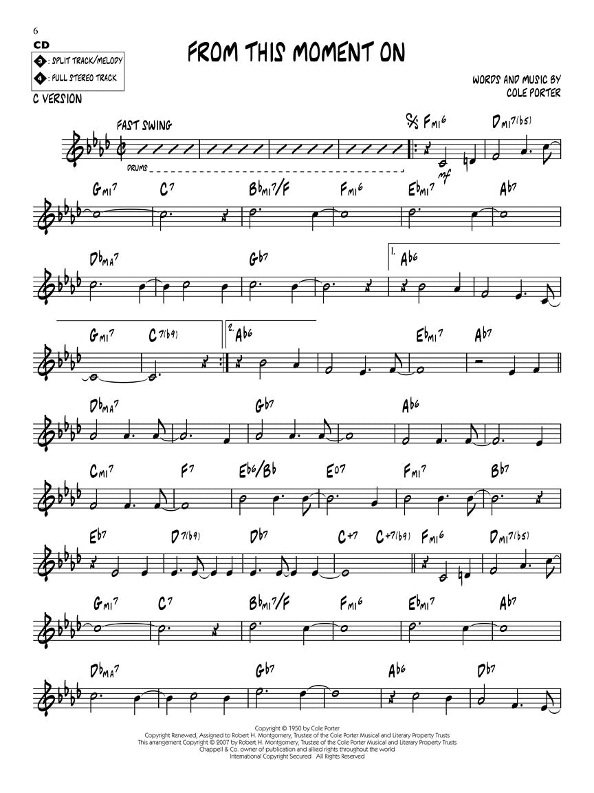 Cole Porter Classics - Jazz Play Along Volume 71 Book/Cd