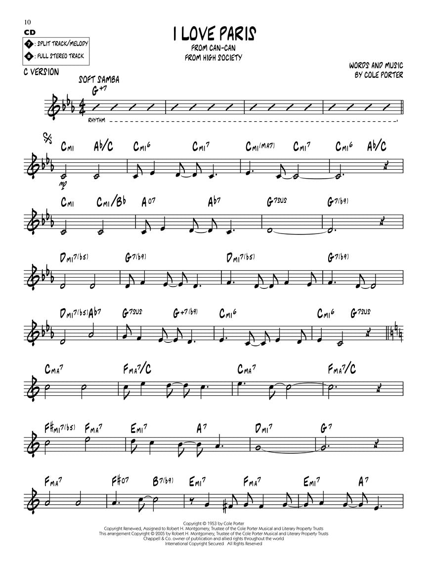 Cole Porter Classics - Jazz Play Along Volume 71 Book/Cd