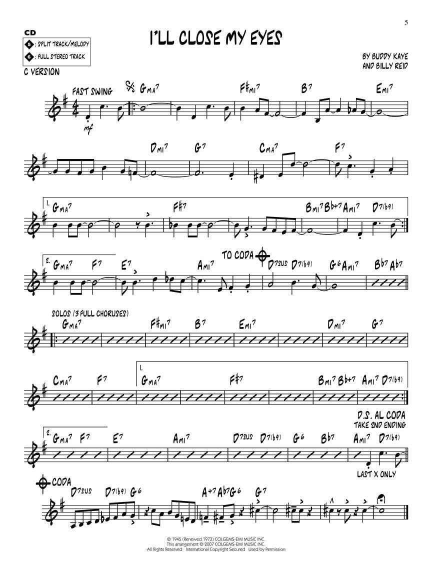 Jazz / Blues - Jazz Play Along Volume 73 Book