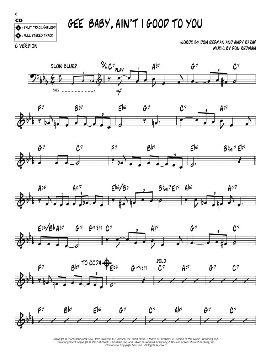 Jazz / Blues - Jazz Play Along Volume 73 Book
