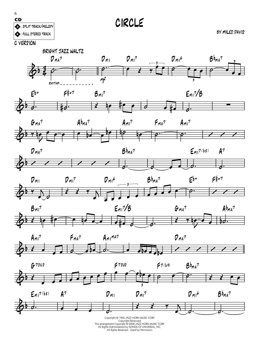 Miles Davis Classics - Jazz Play Along Volume 79 Book/Cd