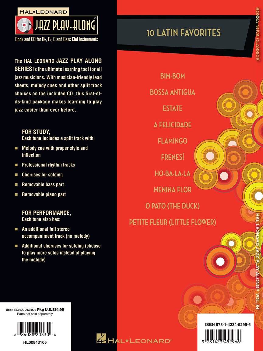 Bossa Nova Classics - Jazz Play Along Volume 84 Book/Cd