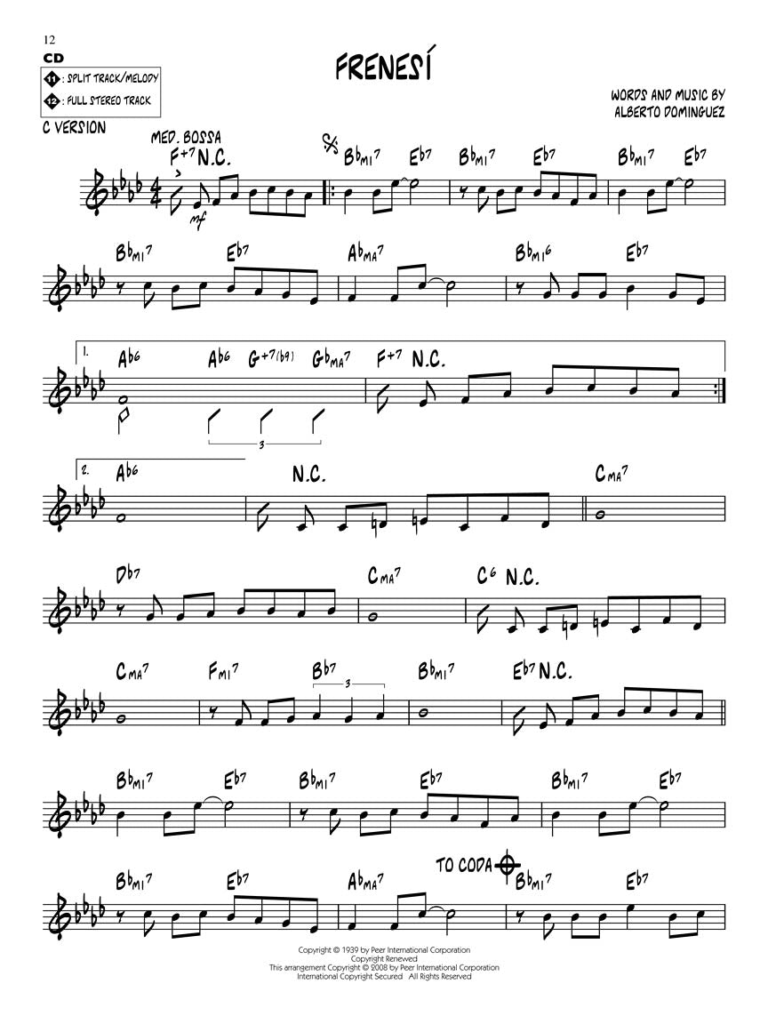 Bossa Nova Classics - Jazz Play Along Volume 84 Book/Cd