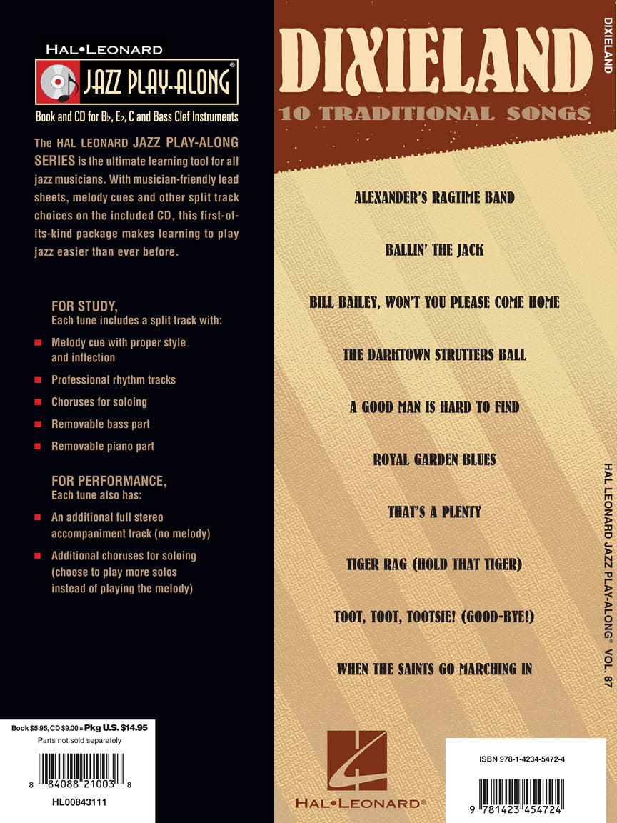 Dixieland Jazz Play Along Volume 87 Book/Cd