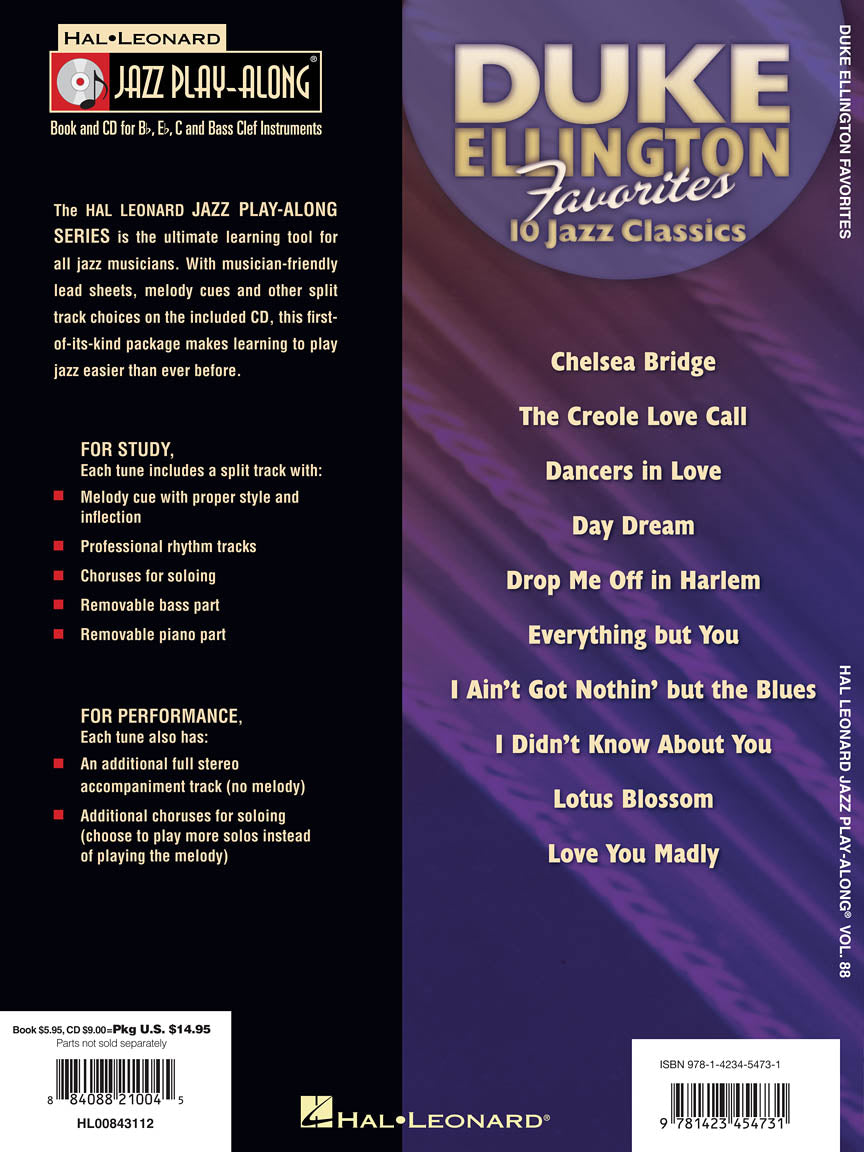 Duke Ellington Favourites Jazz Play Along Volume 88 Book/Cd
