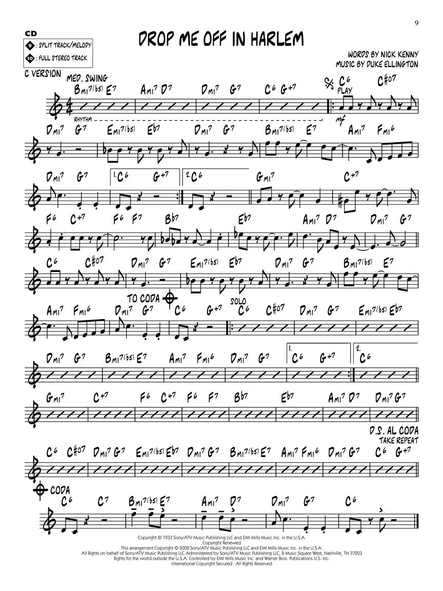 Duke Ellington Favourites Jazz Play Along Volume 88 Book/Cd