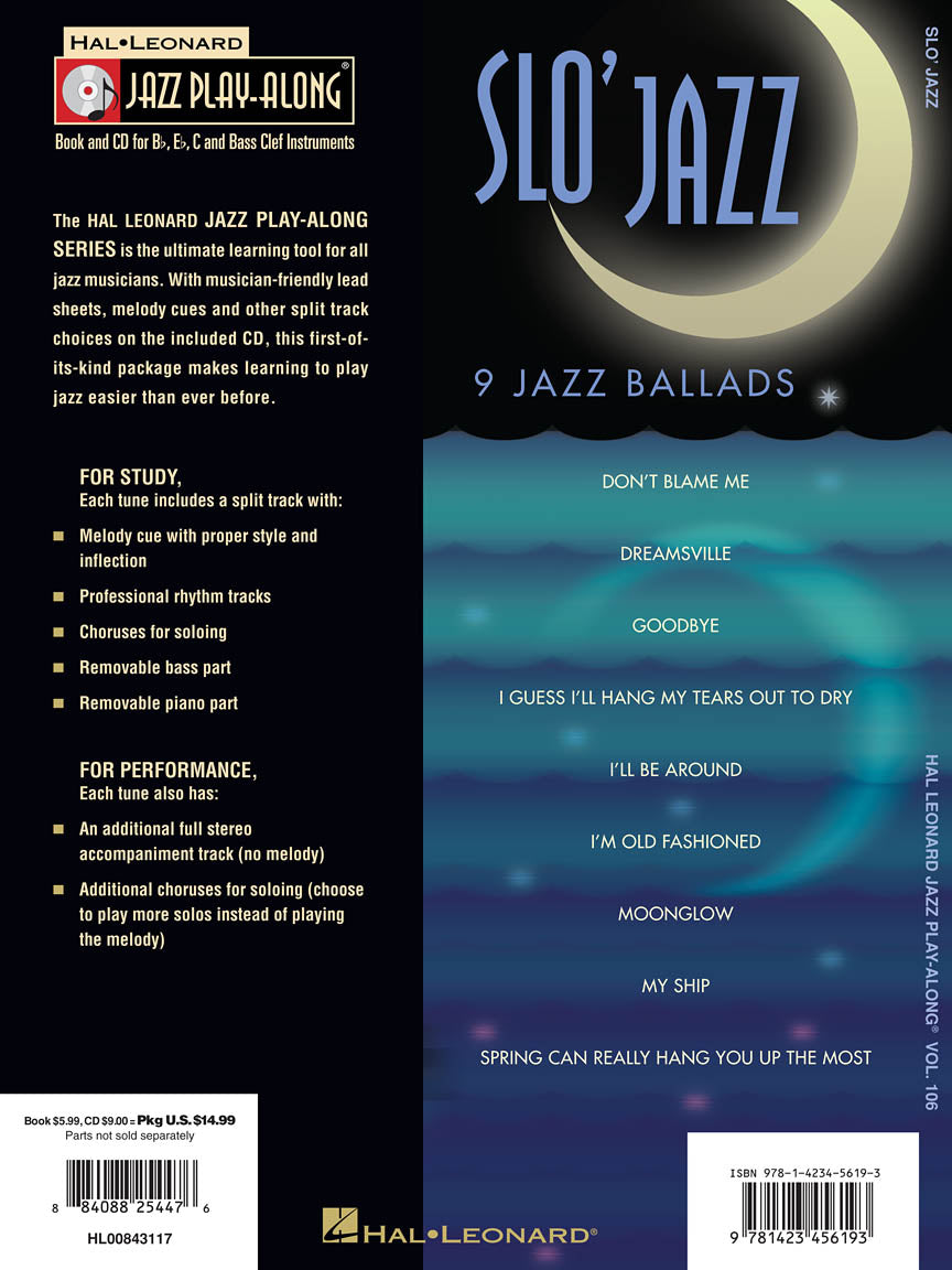 Slo' Jazz - Jazz Play Along Volume 106 Book/Cd