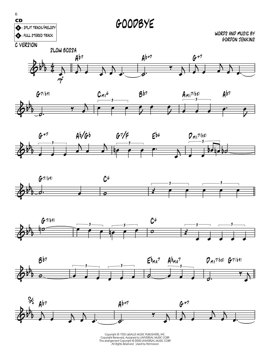 Slo' Jazz - Jazz Play Along Volume 106 Book/Cd