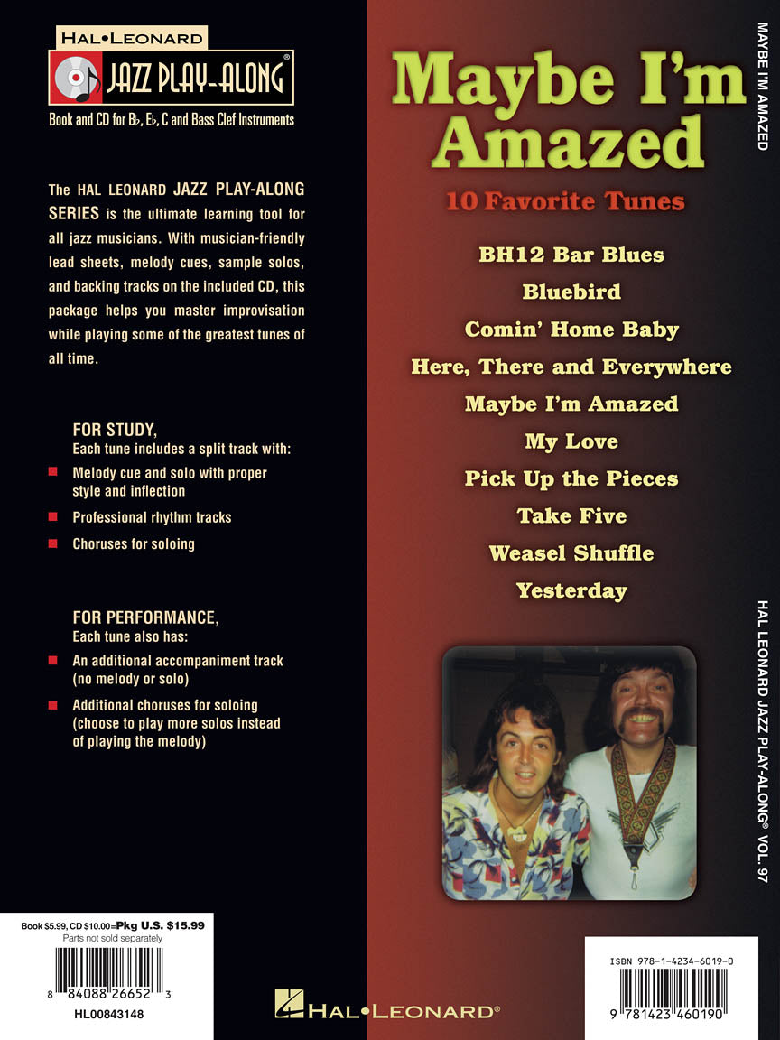 Maybe Im Amazed Howie Casey - Jazz Play Along Volume 97 Book/Cd