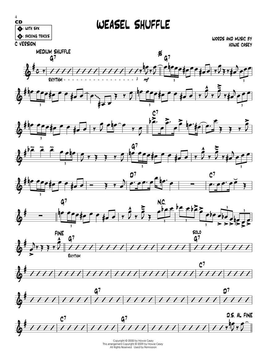 Maybe Im Amazed Howie Casey - Jazz Play Along Volume 97 Book/Cd