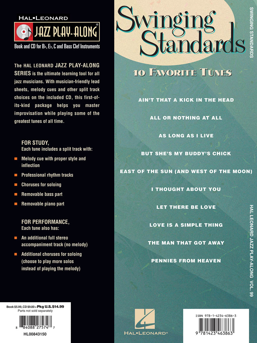 Swinging Standards - Jazz Play Along Volume 99 Book/Cd