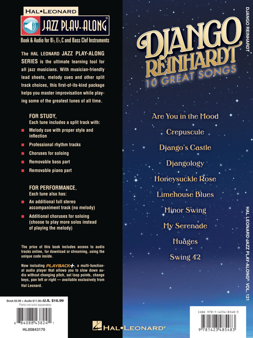 Django Reinhardt - Jazz Play Along Volume 121 Book/Ola