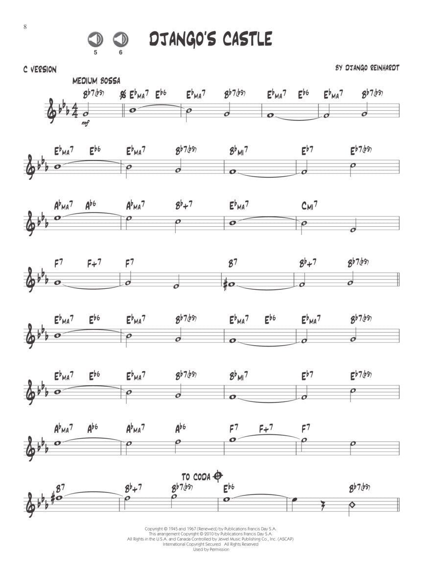 Django Reinhardt - Jazz Play Along Volume 121 Book/Ola